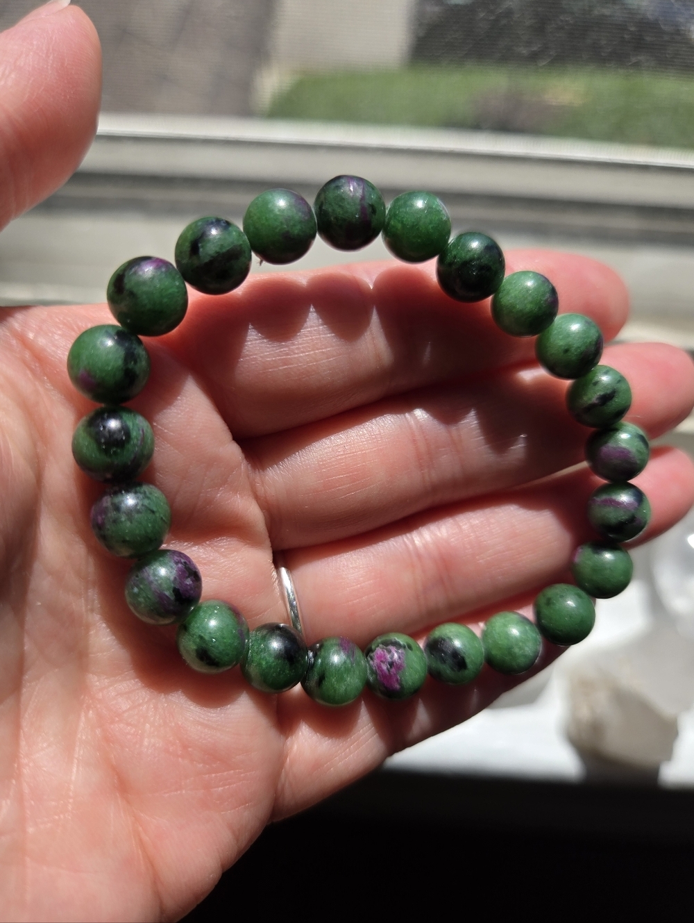 Ruby And Zoisite Stretch Bracelet